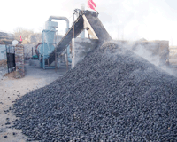 湖北襄阳Φ1.5x14米块煤烘干生产现场